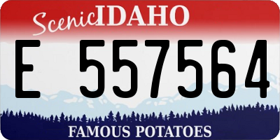 ID license plate E557564