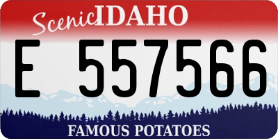 ID license plate E557566
