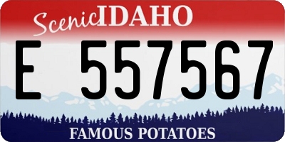ID license plate E557567