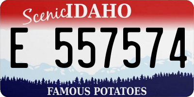 ID license plate E557574