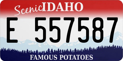 ID license plate E557587