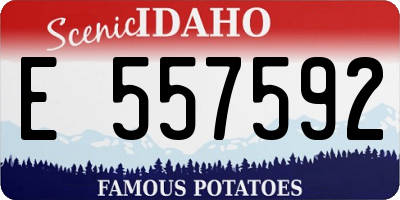 ID license plate E557592