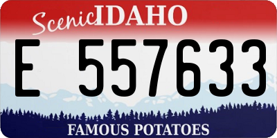 ID license plate E557633