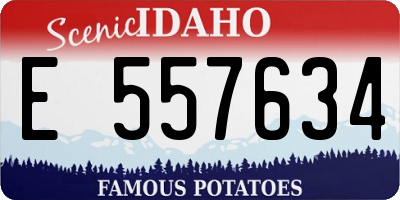 ID license plate E557634