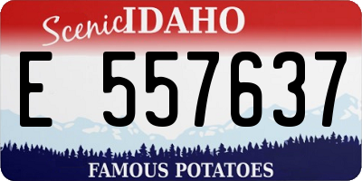 ID license plate E557637