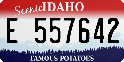 ID license plate E557642