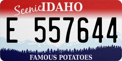 ID license plate E557644