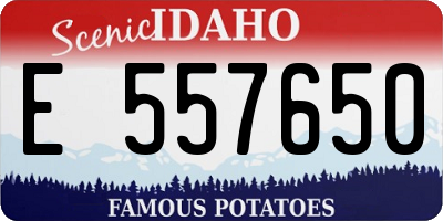 ID license plate E557650