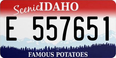 ID license plate E557651