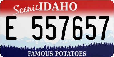 ID license plate E557657