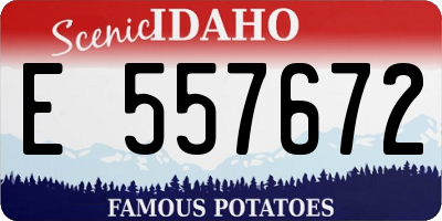 ID license plate E557672