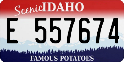ID license plate E557674