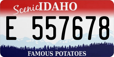ID license plate E557678