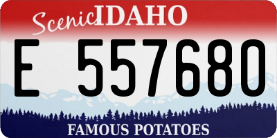 ID license plate E557680