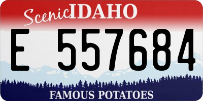 ID license plate E557684