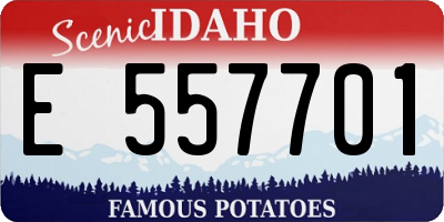 ID license plate E557701