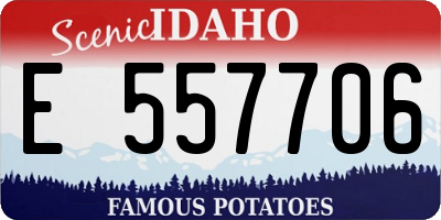 ID license plate E557706