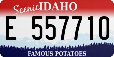 ID license plate E557710