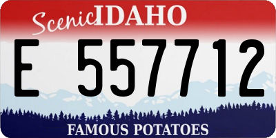 ID license plate E557712