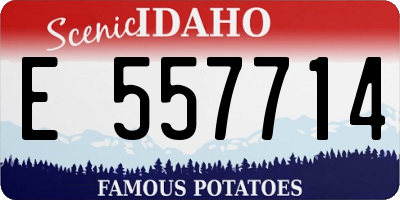 ID license plate E557714