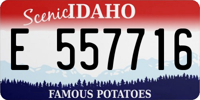 ID license plate E557716