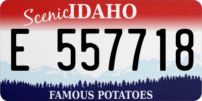 ID license plate E557718