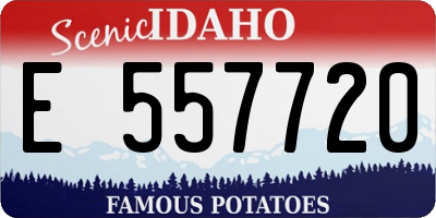 ID license plate E557720