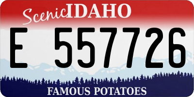 ID license plate E557726