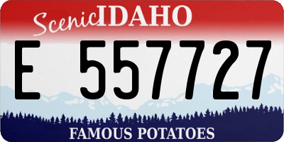 ID license plate E557727