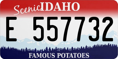 ID license plate E557732