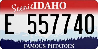 ID license plate E557740