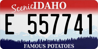 ID license plate E557741