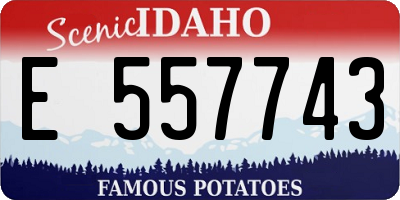 ID license plate E557743
