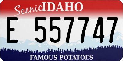 ID license plate E557747