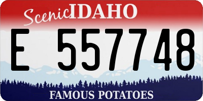 ID license plate E557748