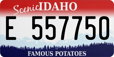 ID license plate E557750