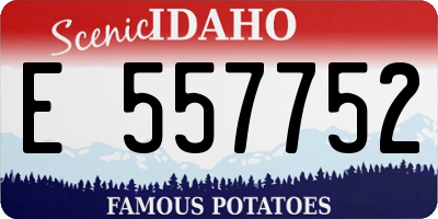 ID license plate E557752