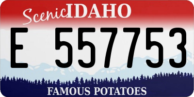 ID license plate E557753