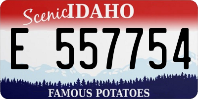 ID license plate E557754