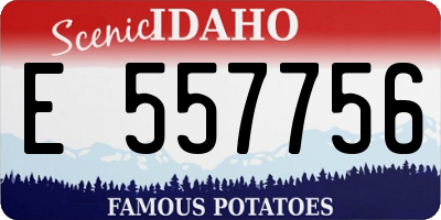 ID license plate E557756