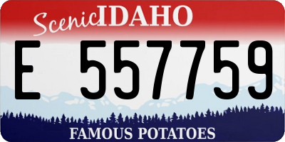 ID license plate E557759