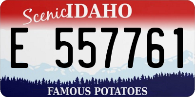 ID license plate E557761