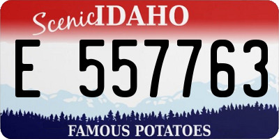 ID license plate E557763