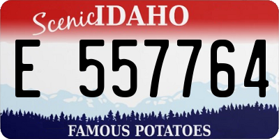 ID license plate E557764