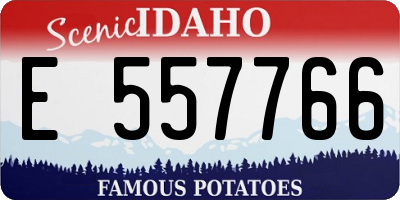 ID license plate E557766
