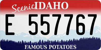ID license plate E557767