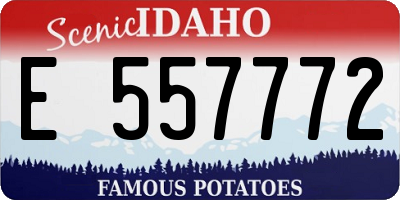 ID license plate E557772