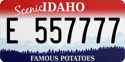 ID license plate E557777