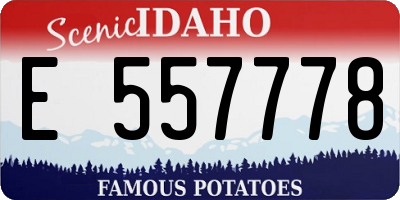 ID license plate E557778