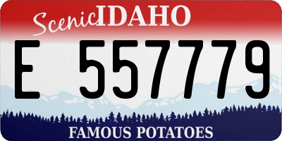 ID license plate E557779